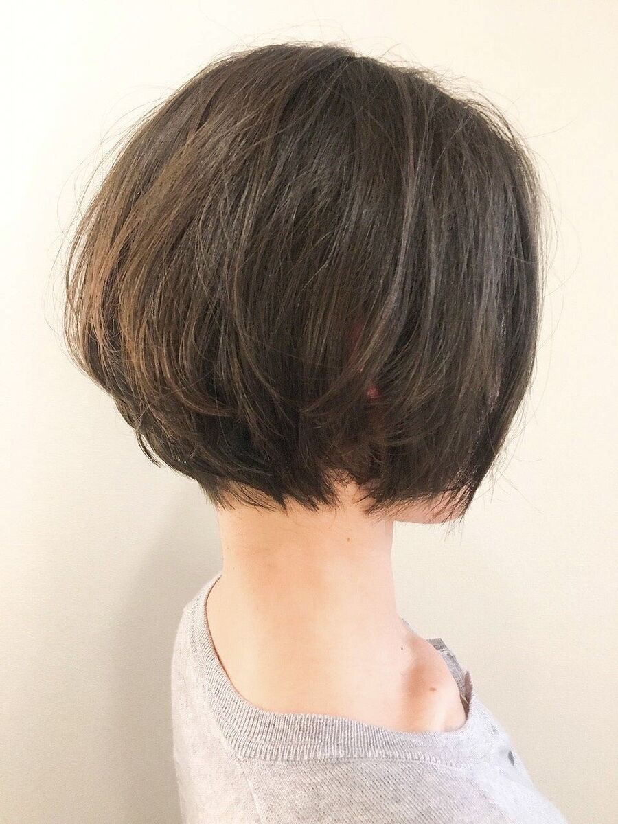 40代・50代 襟足すっきり！大人クールな前下がりショートボブ｜hair lounge TRiP（ヘアーラウンジトリップ）恵比寿TRiP 井上