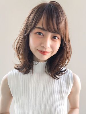 毛先デジタルパーマ ミディアムの髪型 ヘアスタイル ヘアカタログ 人気順 Yahoo Beauty ヤフービューティー