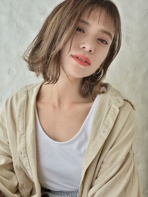 21年秋冬 オン眉 ミディアムの新着ヘアスタイル 髪型 ヘアアレンジ Yahoo Beauty