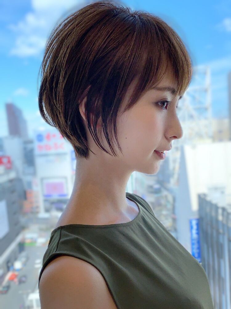 大人かわいい 小顔 ショートボブ ショートヘア 30代40代50代 新宿 ショートボブ 山田信夫のヘアスタイル情報 Yahoo Beauty