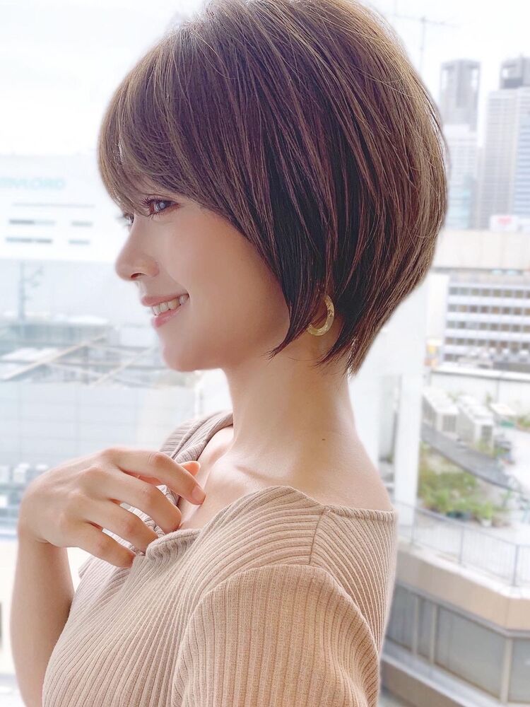 大人かわいい小顔ショートボブショートヘア代30代40代新宿 Emanon新宿西口 山田信夫の髪型 ヘアスタイル ヘアカタログ情報 Yahoo Beauty ヤフービューティー