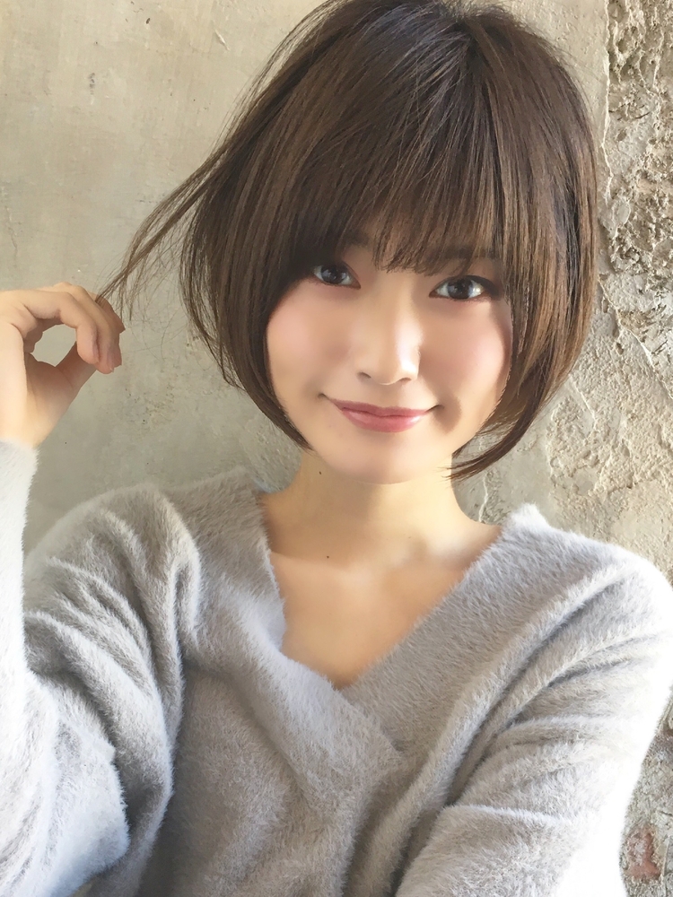 大人かわいい丸みショートボブ Felice フェリーチェ 新宿 ショートボブ 山田信夫のヘアスタイル情報 Yahoo Beauty