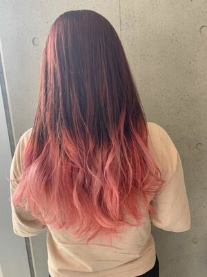 21年夏 ピンクグラデーション ロングの新着ヘアスタイル 髪型 ヘアアレンジ Yahoo Beauty