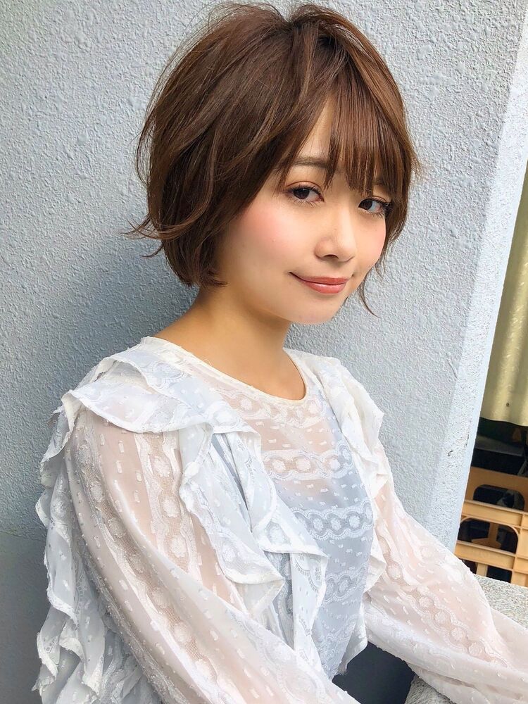 動きの出る大人かわいいひし形ショートボブ Afloat D L アフロート ディル アフロートディル Shihoのヘアスタイル情報 Yahoo Beauty