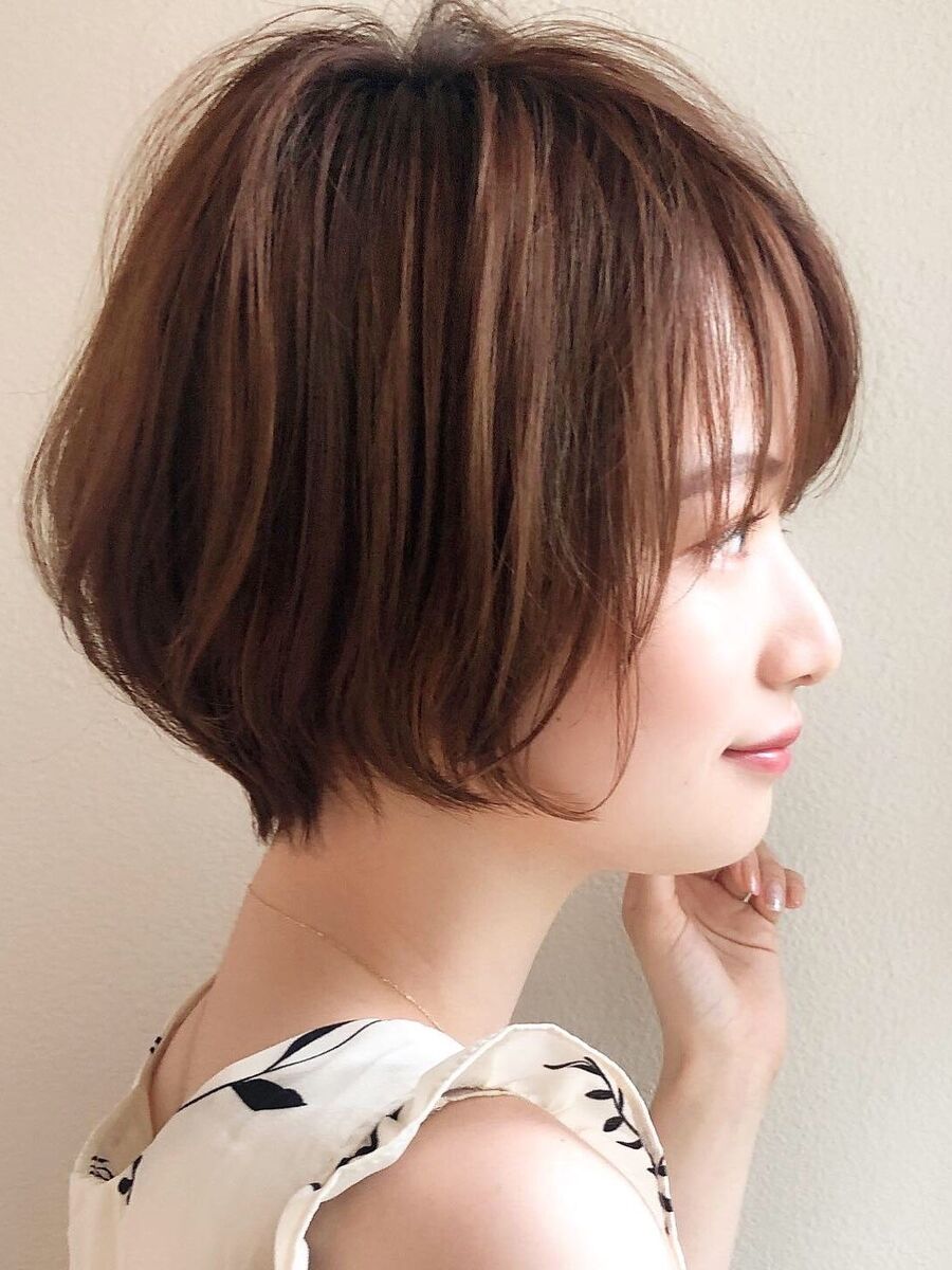 代30代40代髪型大人かわいい好印象ショートボブ Afloat D L アフロート ディル アフロートディル Shihoのヘアスタイル情報 Yahoo Beauty