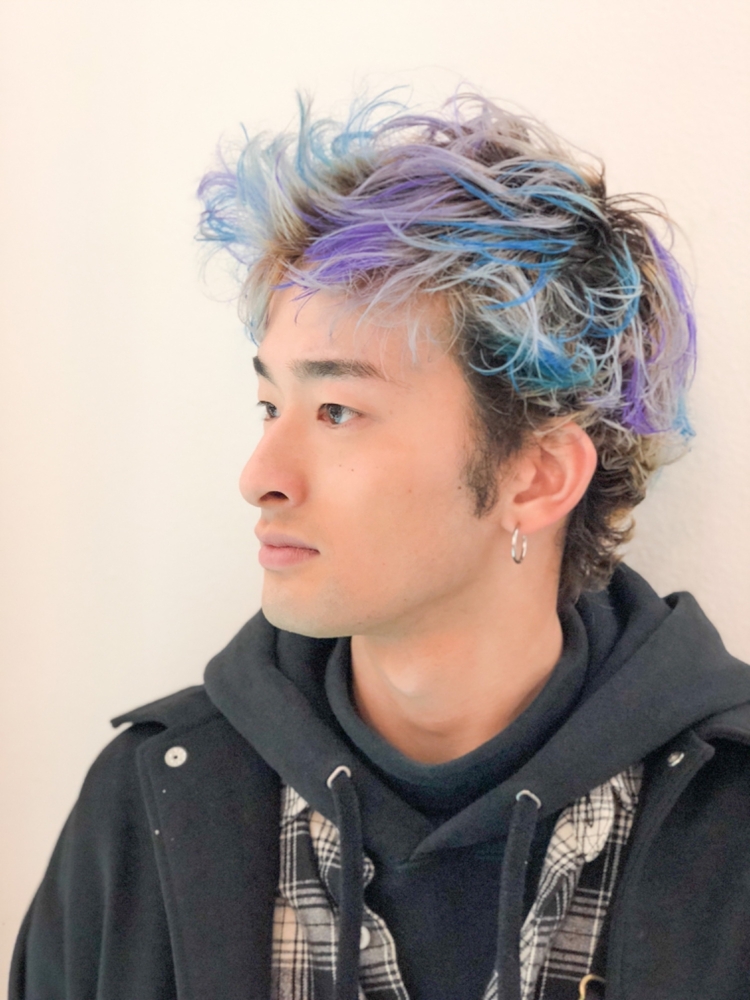 デザインユニコーンカラー メンズ無造作ショート Ao 表参道 アオ オモテサンドウ Ao 代表 松尾 芳晴のヘアスタイル情報 Yahoo Beauty