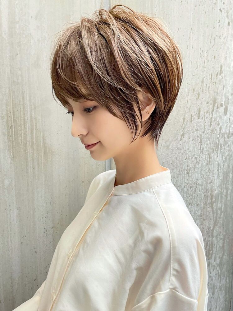 ショート 丸みくびれ ひし形 ショートボブ 小顔ショート 30代 40代 艶 透明感カラー Mag Ginza マグギンザ 銀座 ショート 猪狩拓也の髪型 ヘアスタイル ヘアカタログ情報 Yahoo Beauty ヤフービューティー