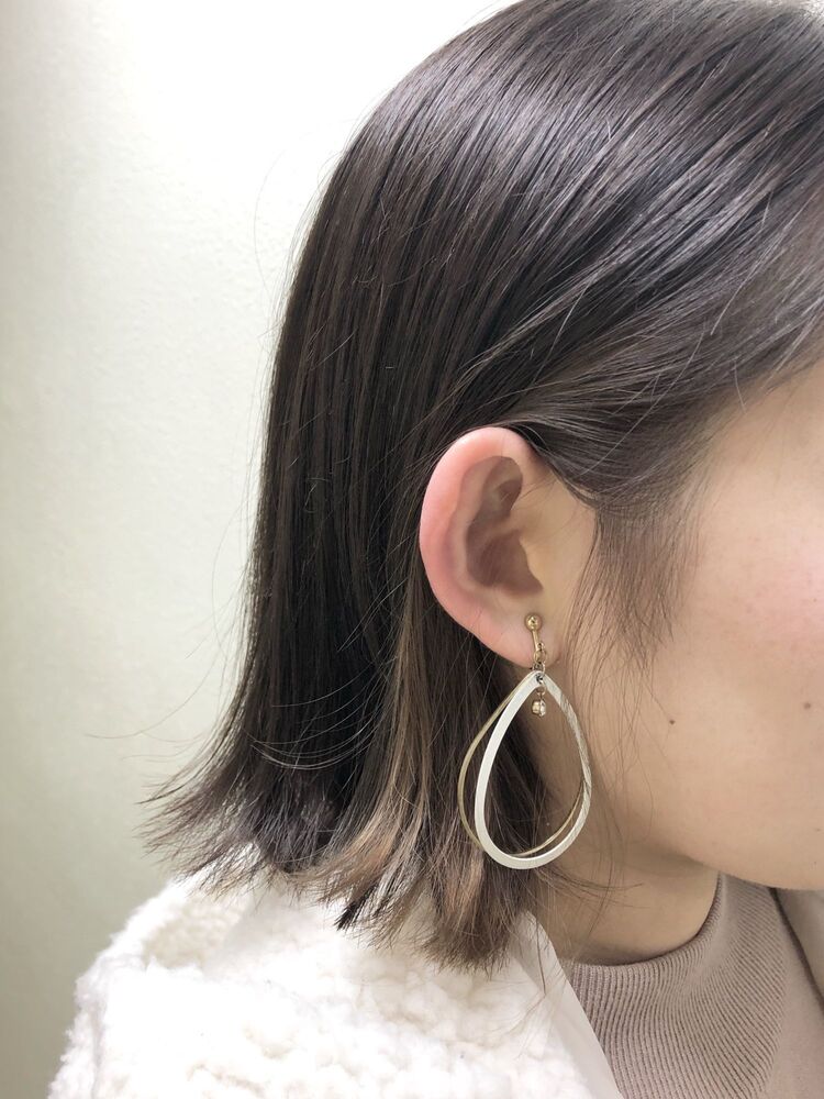 Officeでもできるナチュラルインナーカラー Neroli By Scene ネロリ バイ シーン 鈴木 えりなのヘアスタイル情報 Yahoo Beauty