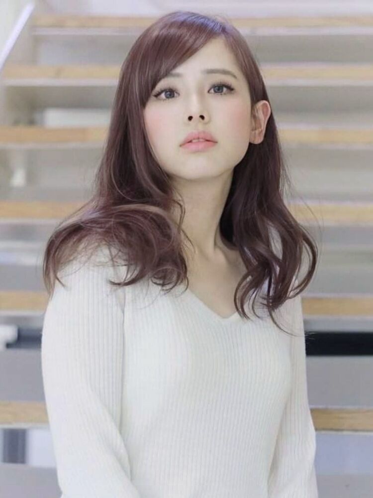 横流し前髪セミロングレイヤー Visage Genuine ビサージジェニュイン 横徳憲史のヘアスタイル情報 Yahoo Beauty
