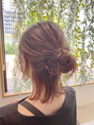 ハーフアップ ミディアムの髪型 ヘアスタイル ヘアカタログ 人気順 Yahoo Beauty ヤフービューティー