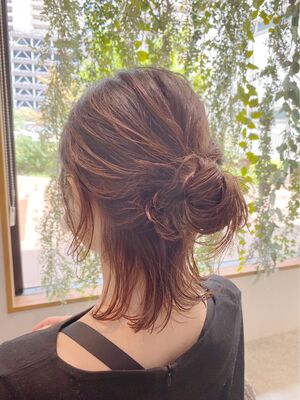 ハーフアップ ミディアムの髪型 ヘアスタイル ヘアカタログ 人気順 Yahoo Beauty ヤフービューティー