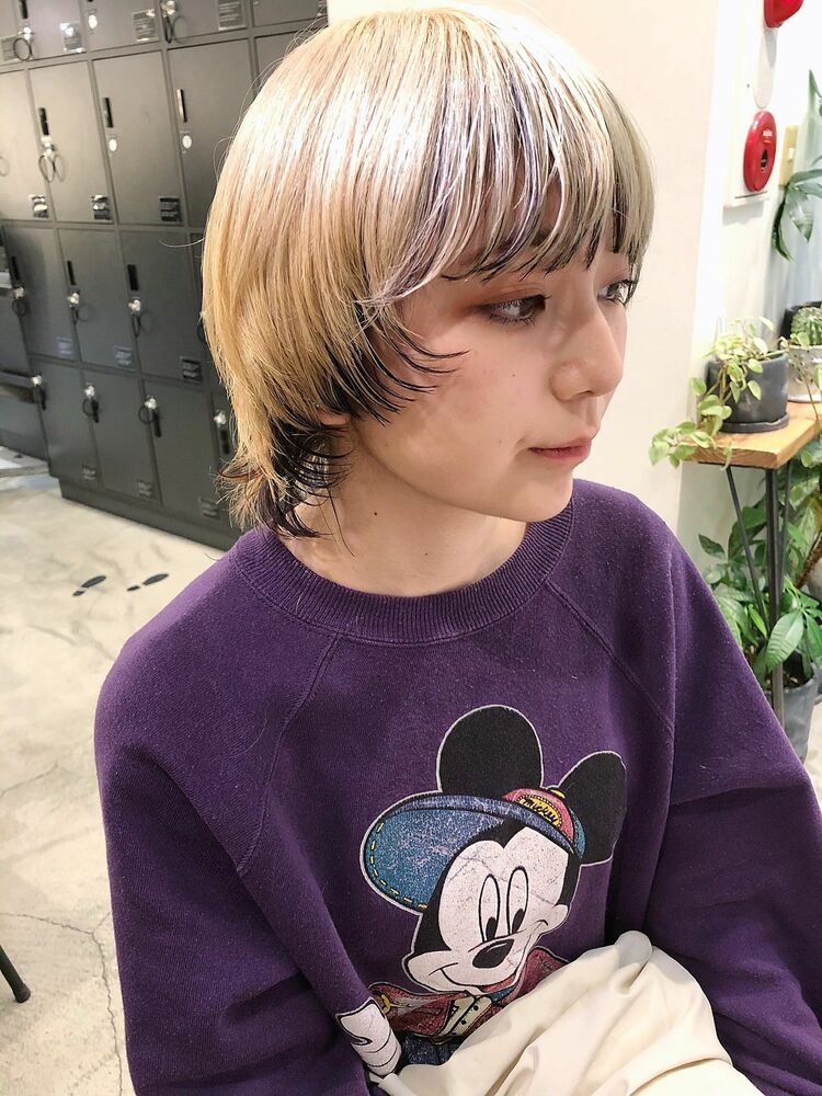 レディースマッシュウルフ コントラストカラー イシカワ ショウタロウのヘアスタイル情報 Yahoo Beauty