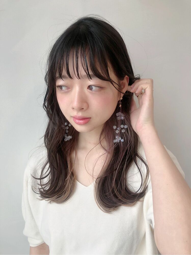 春っぽインナーグラデ フェザーバング Keep Hair Design 自由が丘 キープヘアデザイン ジユウガオカテン Yukimiのヘアスタイル情報 Yahoo Beauty