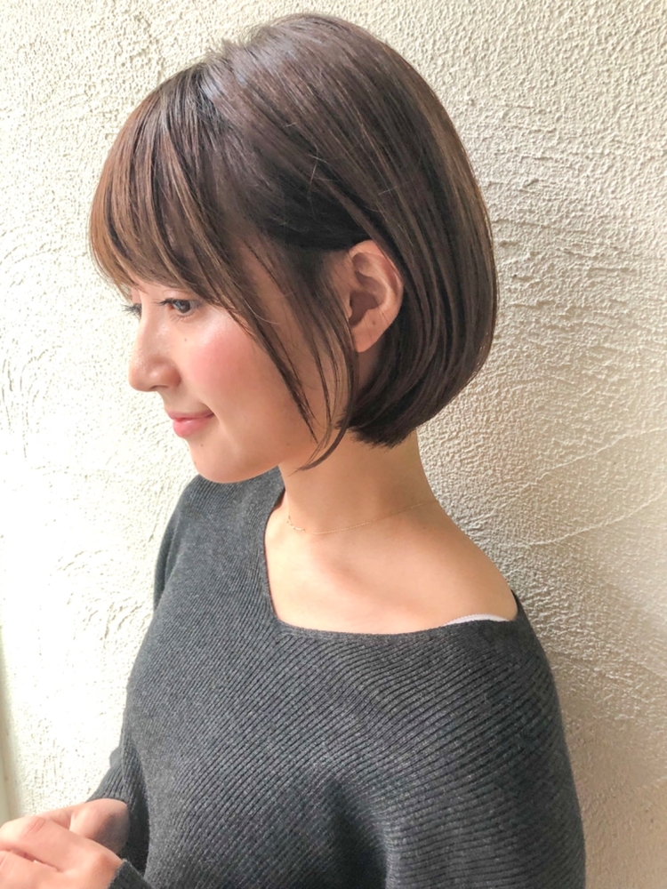 重ためショートボブでまとまりやすいスタイル Un Ami Omotesando アンアミ オモテサンドウ 富永大樹のヘアスタイル情報 Yahoo Beauty