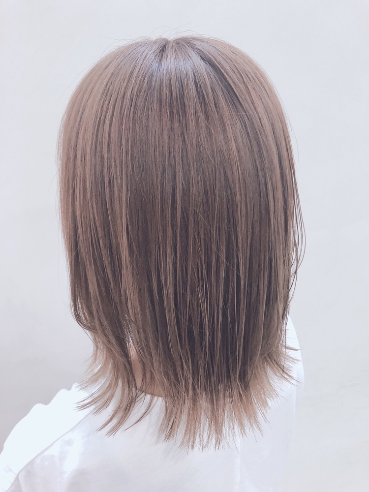 ミルクティーベージュと伸ばしかけミディアム Apish Cherie アピッシュシェリ Apishcherie 井原早紀のヘアスタイル情報 Yahoo Beauty