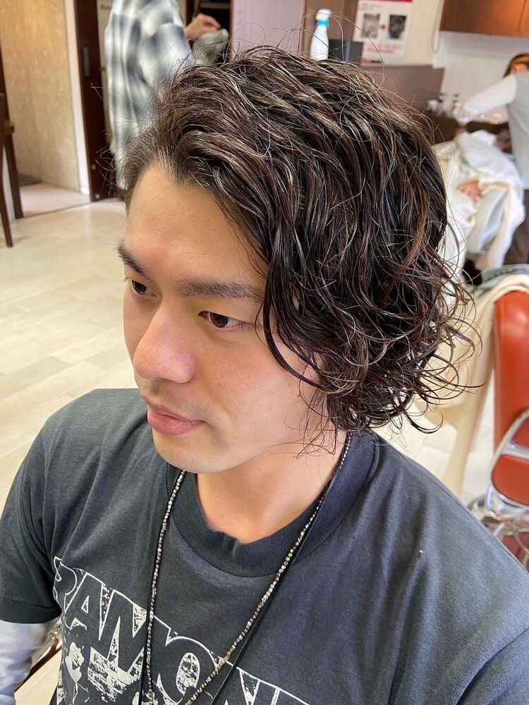 メンズロングヘアパーマ Tel03 3295 7377 Homme Hair オムヘアー 稲田裕太 フェード パーマ 男性のヘアスタイル情報 Yahoo Beauty