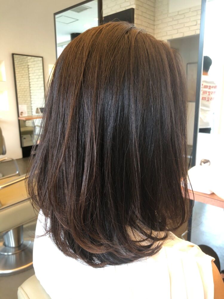 40代縛れる長さのストレートミディアムスタイル Difino Aoyama ディフィーノ アオヤマ Difinoaoyama佐野行俊のヘアスタイル情報 Yahoo Beauty