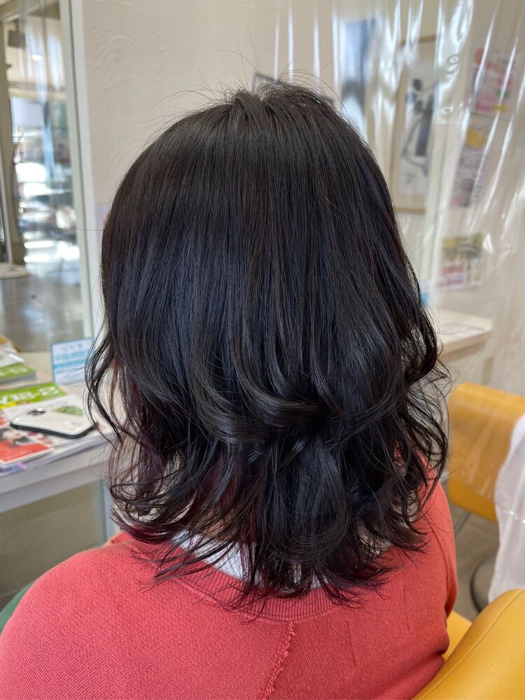 紫インナーカラーコントラストカラー仙台南中山美容室10代代30代 Passion 南中山店 パッションミナミナカヤマテン 林 茉莉のヘアスタイル情報 Yahoo Beauty