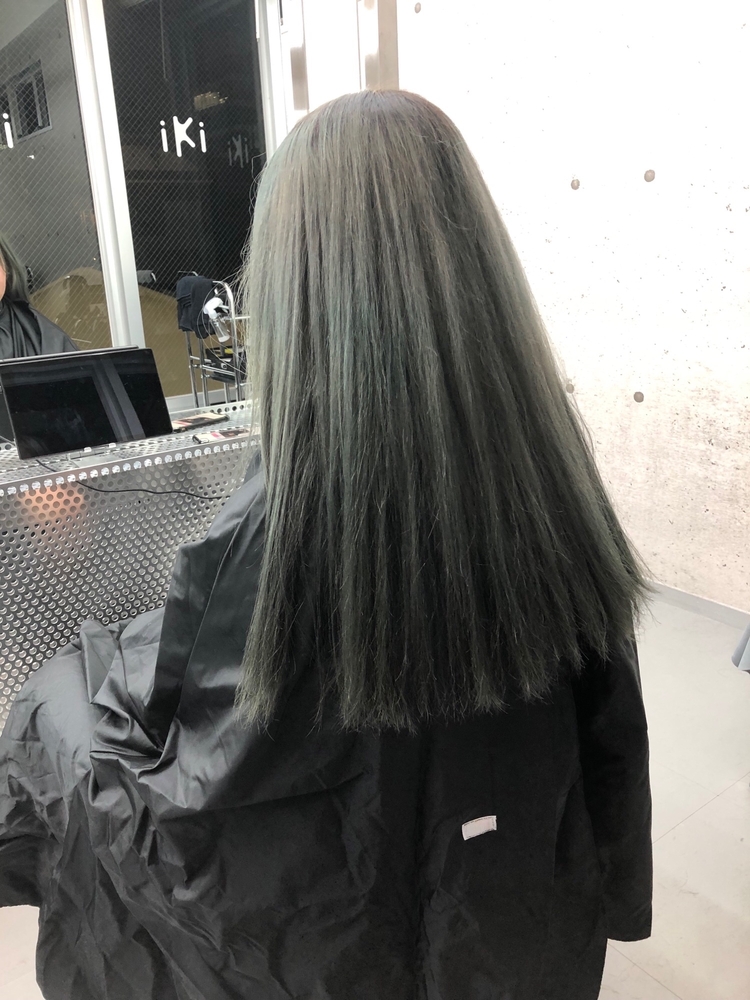 韓国ヘア ブルーブラックの色落ち Iki イキ みつゆのヘアスタイル情報 Yahoo Beauty