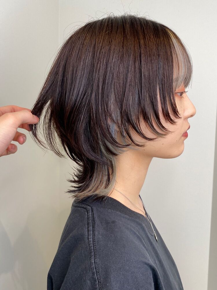 ボブウルフ インナーカラー Ren ウルフ特化美容師のヘアスタイル情報 Yahoo Beauty