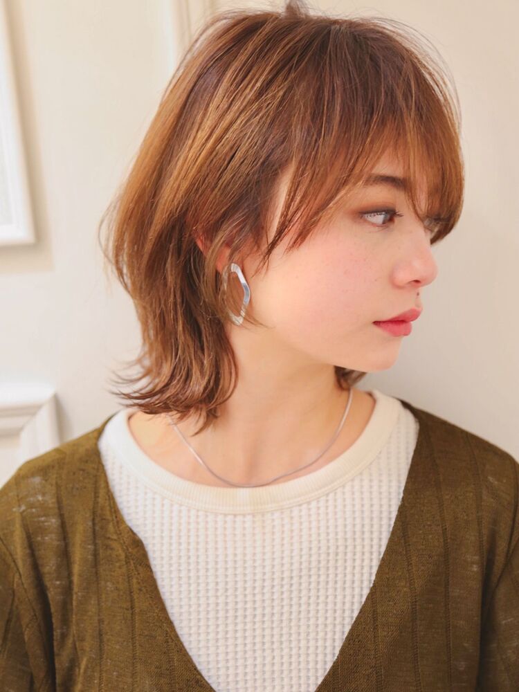 大人可愛い 小顔ウルフボブ 大阪梅田茶屋町美容室 Aien アイエン Aien アイエン 西口達也のヘアスタイル情報 Yahoo Beauty