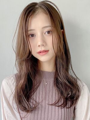 センターパート ロングの髪型 ヘアスタイル ヘアカタログ 人気順 Yahoo Beauty ヤフービューティー