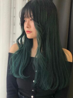 22年春 グリーン系 ロングの人気ヘアスタイル 髪型 ヘアアレンジ Yahoo Beauty