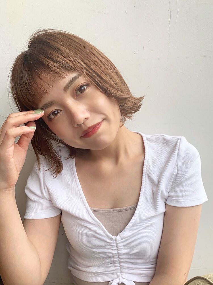 個性派 オン眉 外ハネボブ Ciel シエル Sanaの髪型 ヘアスタイル ヘアカタログ情報 Yahoo Beauty ヤフービューティー
