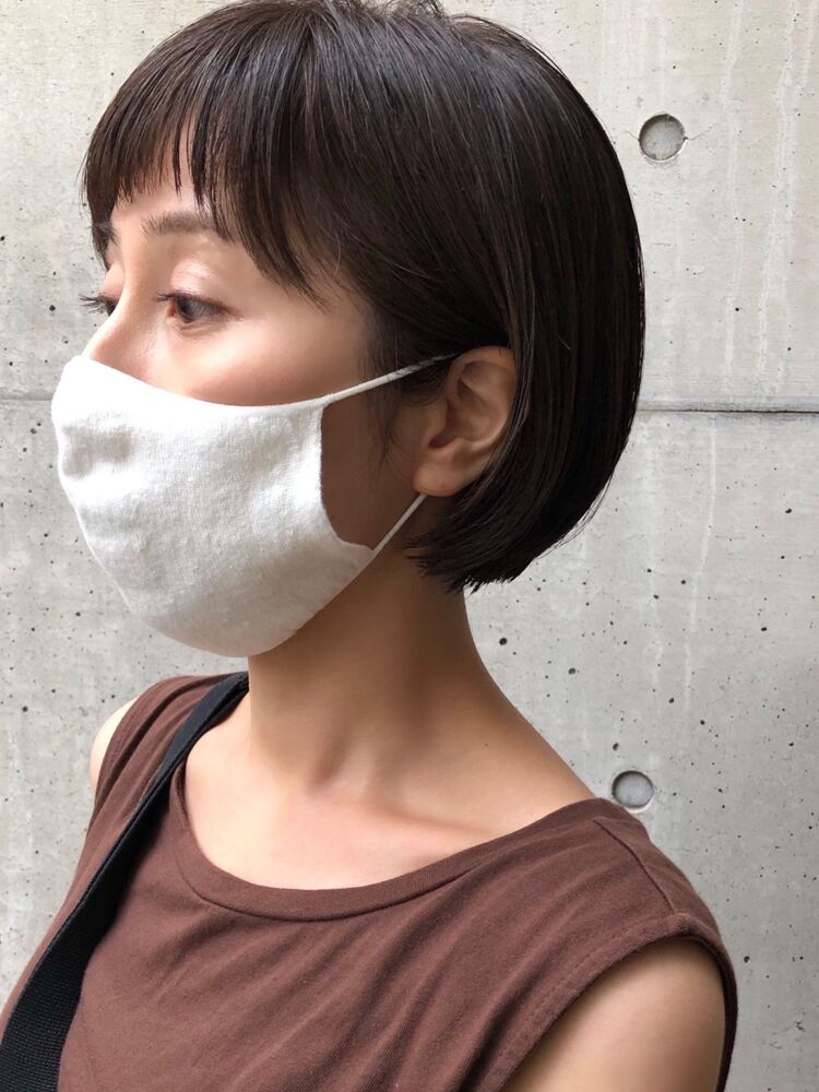 人気のミニボブ 耳にかけて簡単スタイリング｜Tailwind原宿（テイルウィンドハラジュク）きつないさとるのヘアスタイル情報｜Yahoo