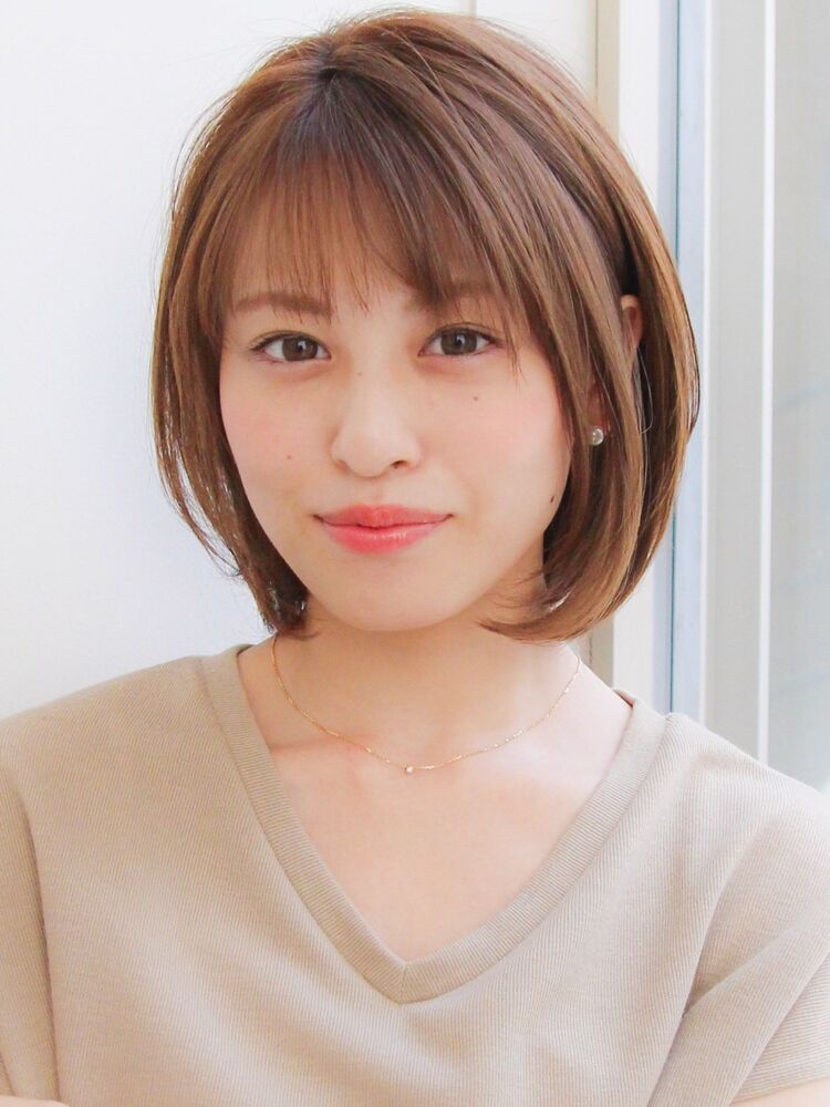 代 30代 ナチュラルストレートボブ 透明感ヘア Dyplus 表参道 ディプラス 宮崎陽平のヘアスタイル情報 Yahoo Beauty