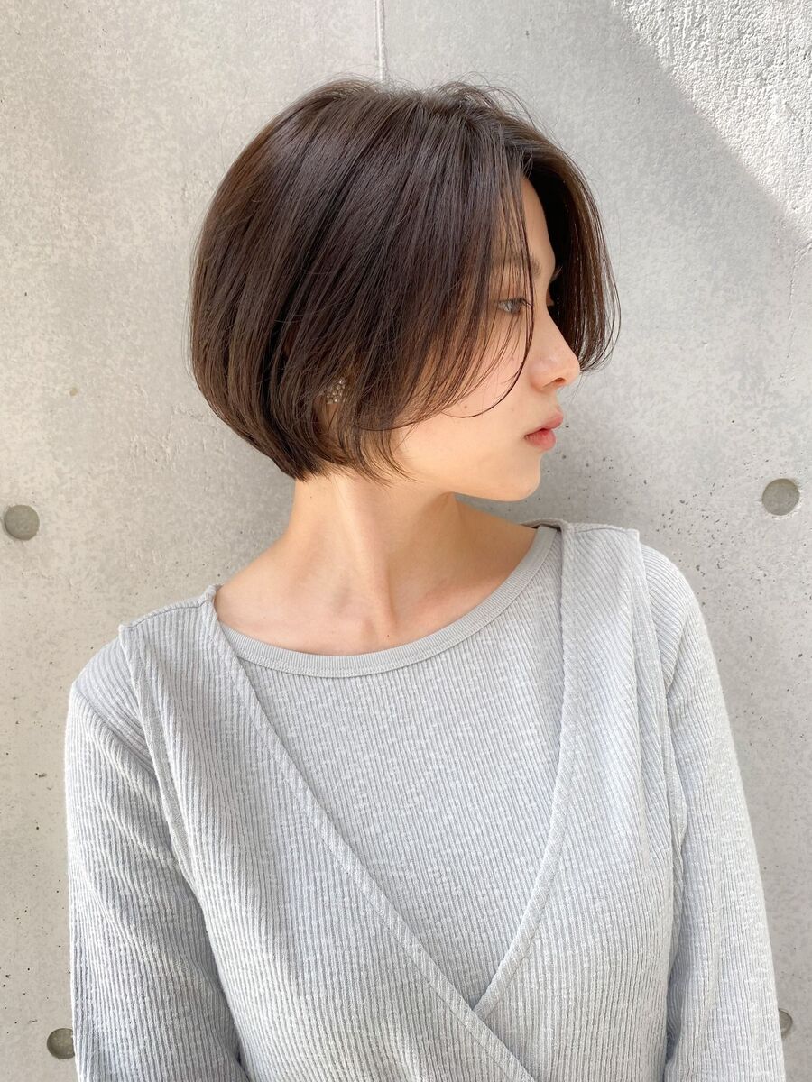 ナチュラルショートボブ 低温デジタル毛先パーマ Agnos 青山 アグノス アオヤマ 宮崎陽平のヘアスタイル情報 Yahoo Beauty