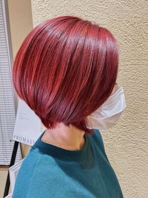 赤系カラー ショートの髪型 ヘアスタイル ヘアカタログ 人気順 Yahoo Beauty ヤフービューティー