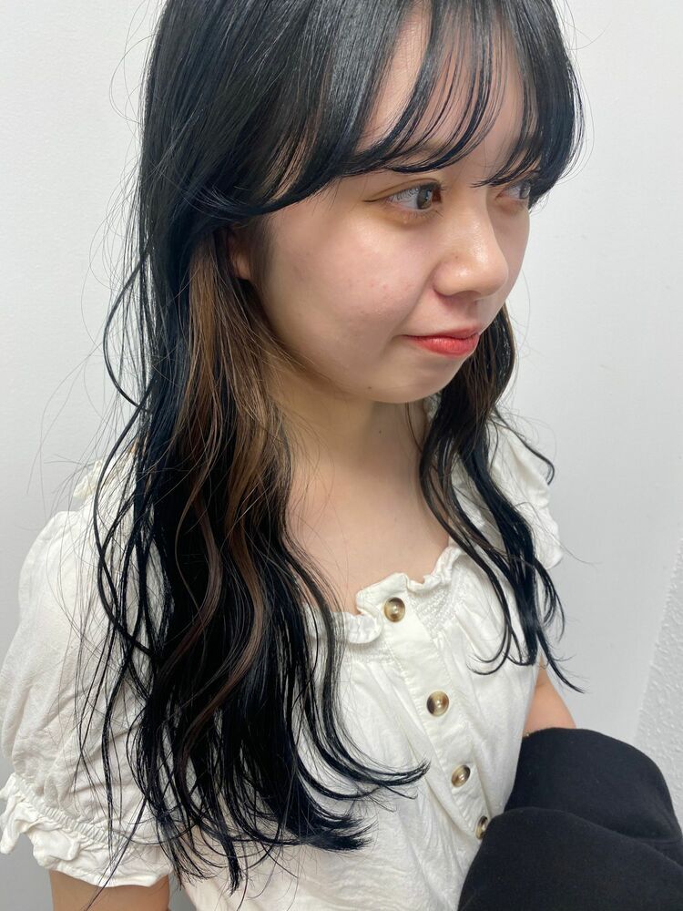 ロングヘアのイヤリングカラー Bico ビコ ユズのヘアスタイル情報 Yahoo Beauty