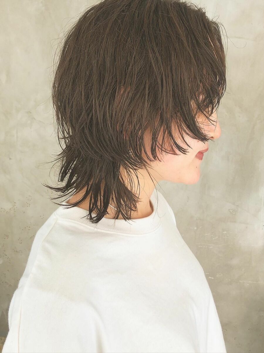 ミディアムウルフ Rieのヘアスタイル情報 Yahoo Beauty