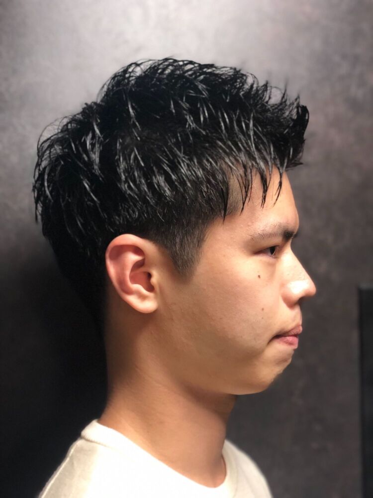 ツーブロ アップバング ショート 理容室 バーバー Barber ヒロ銀座 床屋 パーマ 藤田 尚希のヘアスタイル情報 Yahoo Beauty