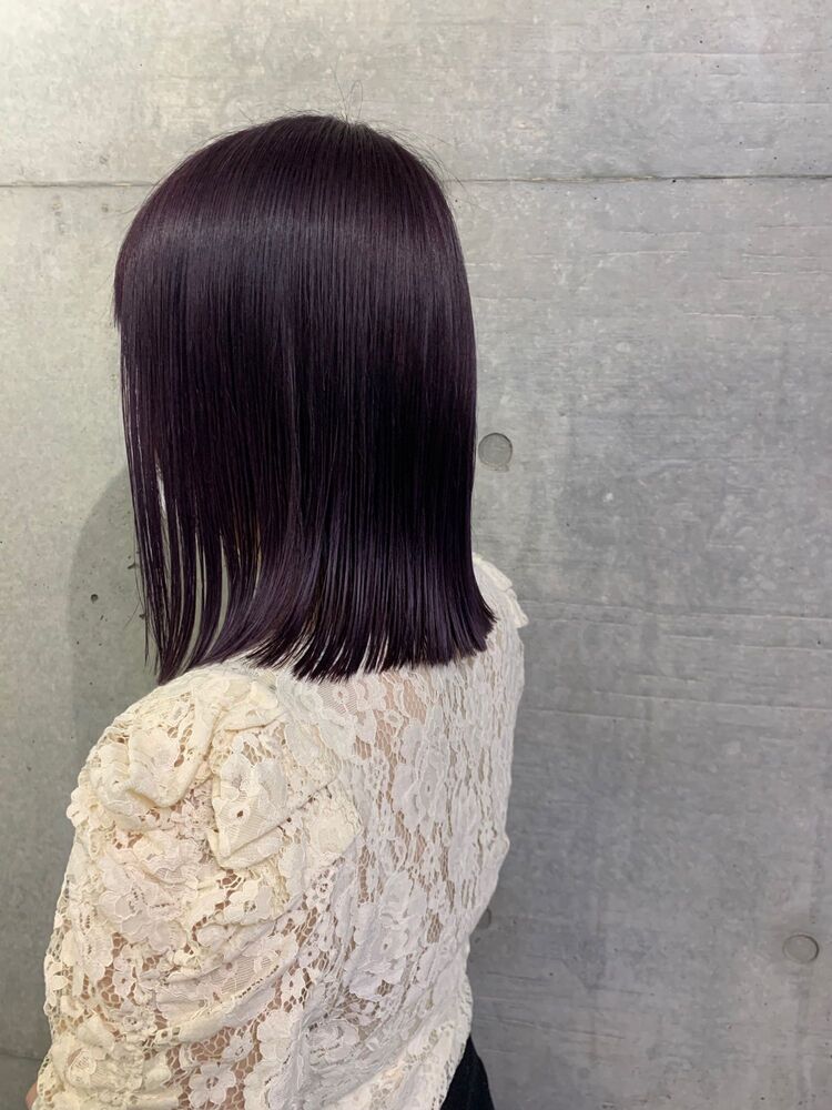 ダークパープルカラー ウエノ ヒロユキの髪型 ヘアスタイル ヘアカタログ情報 Yahoo Beauty ヤフービューティー
