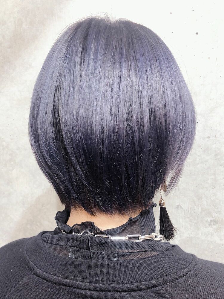 ダークブルーパープルグレージュショート Shun カリーナ コークス のヘアスタイル情報 Yahoo Beauty