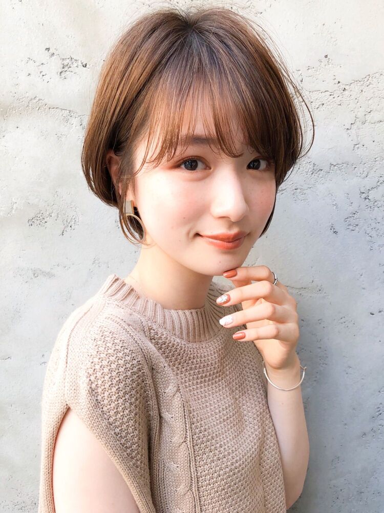 耳かけ丸みショートボブ Agnos 青山 アグノス アオヤマ 原田 実茄のヘアスタイル情報 Yahoo Beauty