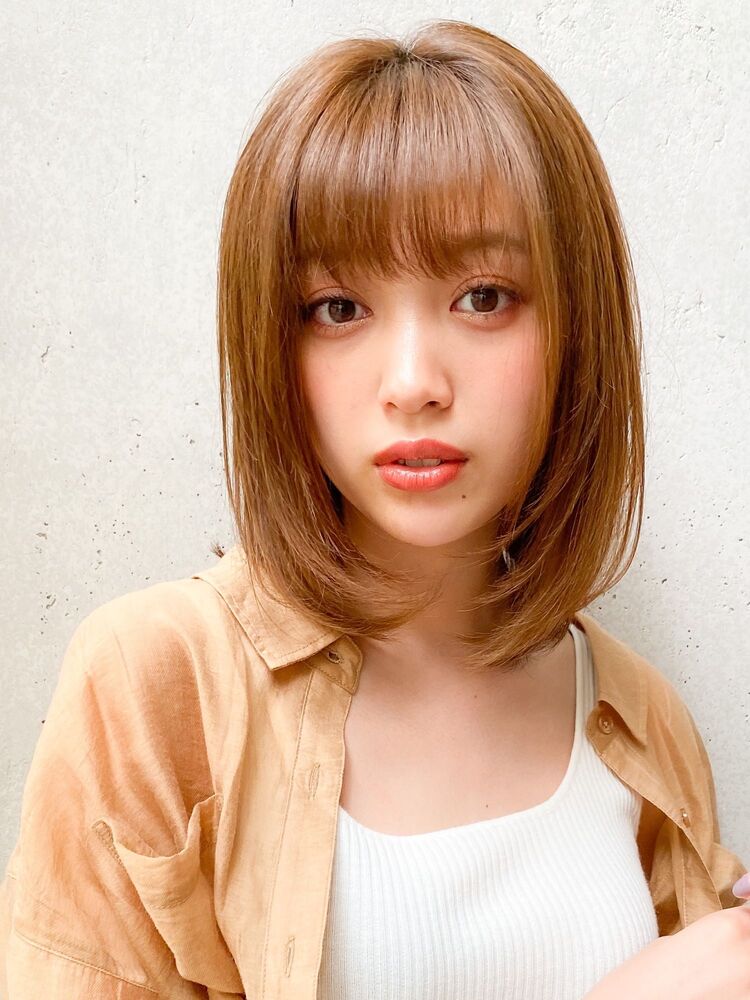 ストレートパーマの内巻きスタイル Agnos 青山 アグノス アオヤマ 原田 実茄のヘアスタイル情報 Yahoo Beauty