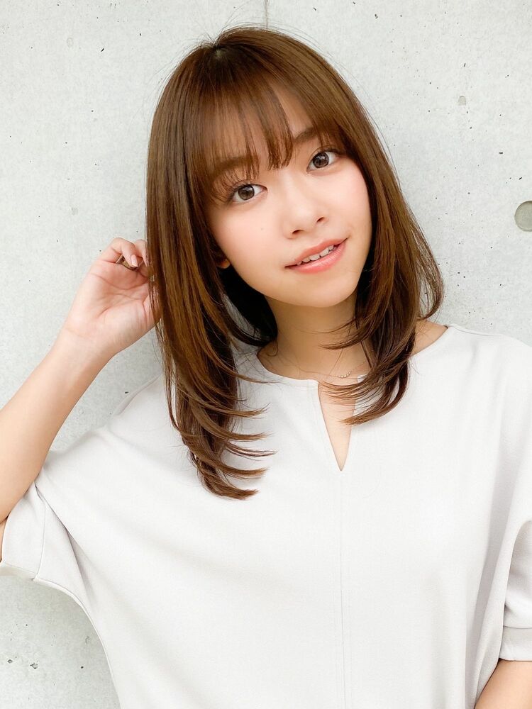 ストレートパーマでまとまりある内巻きスタイル Agnos 青山 アグノス アオヤマ 原田 実茄のヘアスタイル情報 Yahoo Beauty