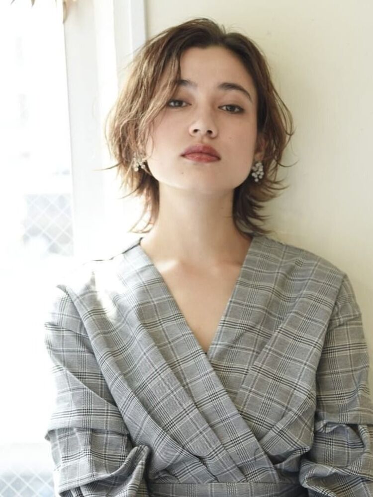 ショートミディアムのウルフパーマスタイル Lepes リーピース 山口華絵 中目黒lepes のヘアスタイル情報 Yahoo Beauty