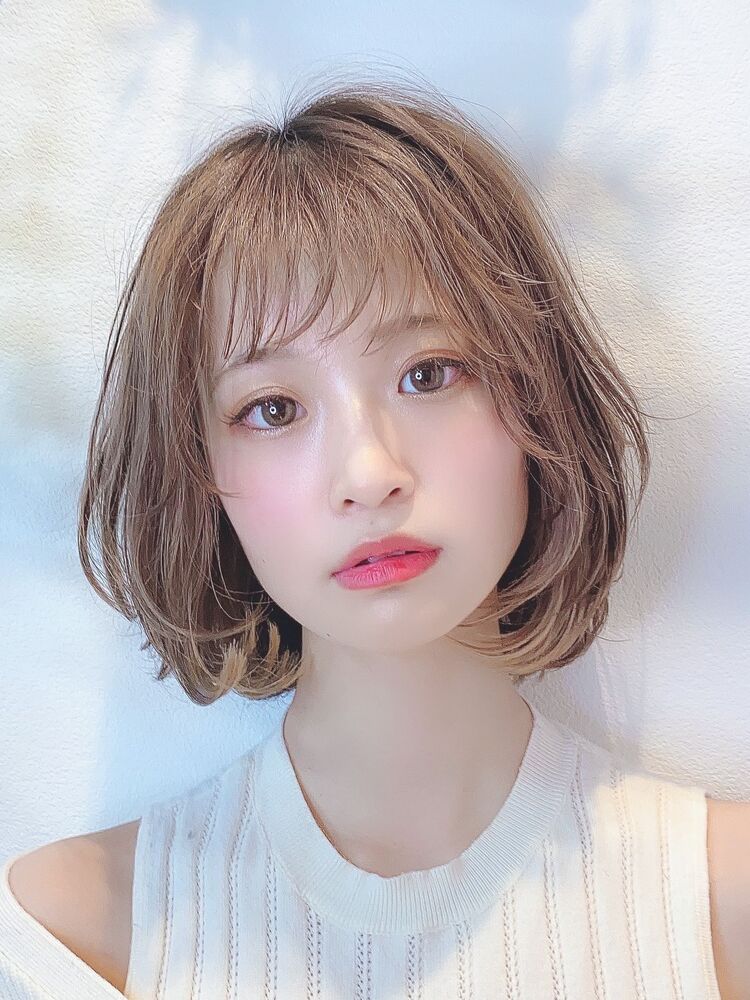 面長さんにおすすめ 小顔効果抜群 ひし形おとなボブ Amoute アムティ Hiro Amouteのヘアスタイル情報 Yahoo Beauty