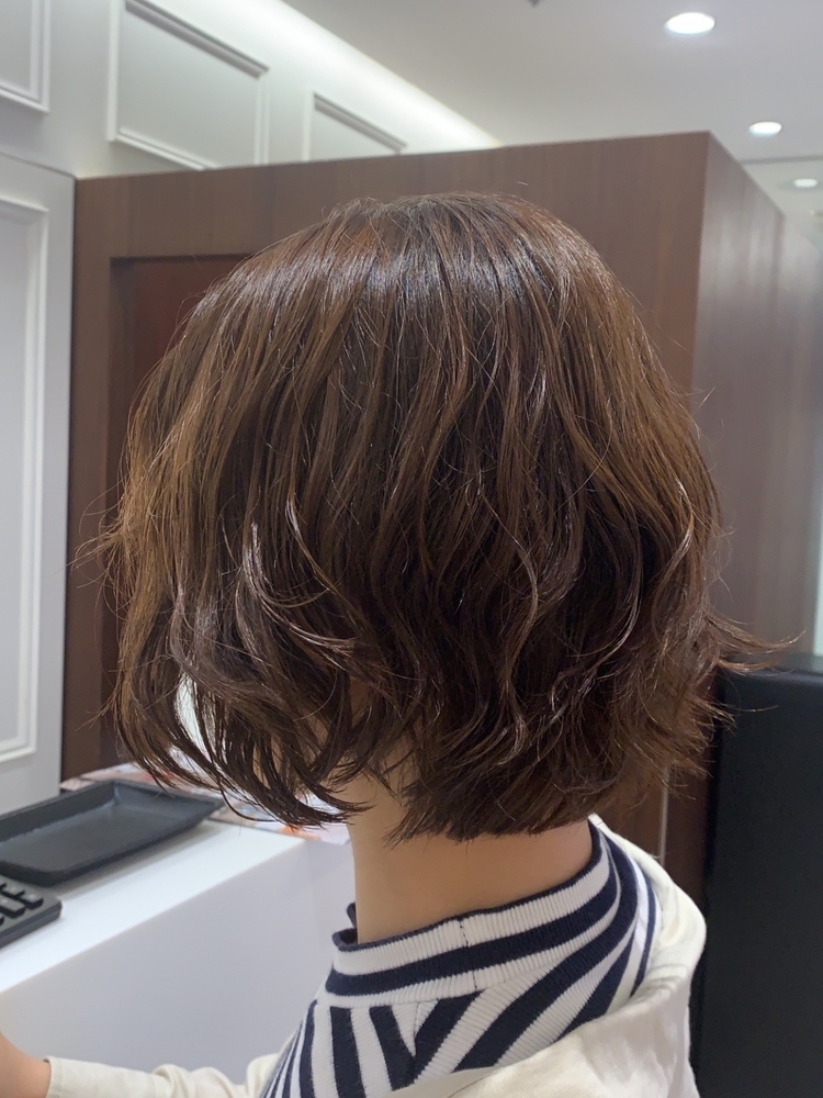 Apish Ginza 佐藤涼香 ゆるふわボブパーマ Apish Ginza アピッシュギンザ Apish Ginza 佐藤涼香のヘアスタイル情報 Yahoo Beauty