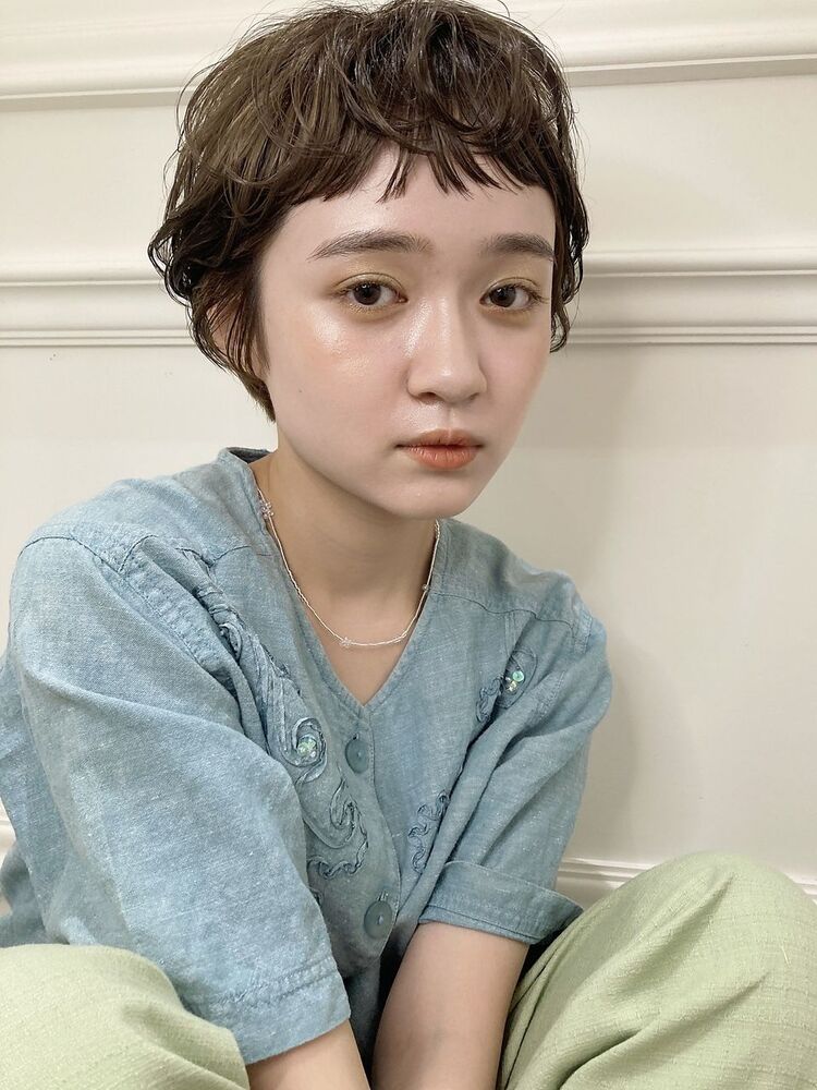 小顔カットニュアンスパーマオン眉ベリーショート Cofy By Melt コフィーバイメルト 保立 瞳の髪型 ヘアスタイル ヘアカタログ情報 Yahoo Beauty ヤフービューティー