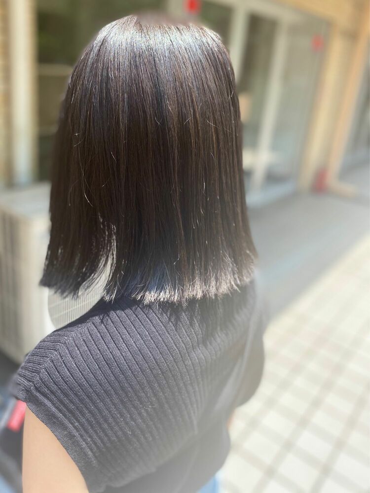 黒髪風シルバーアッシュ Coma コマ 湯田かおりのヘアスタイル情報 Yahoo Beauty