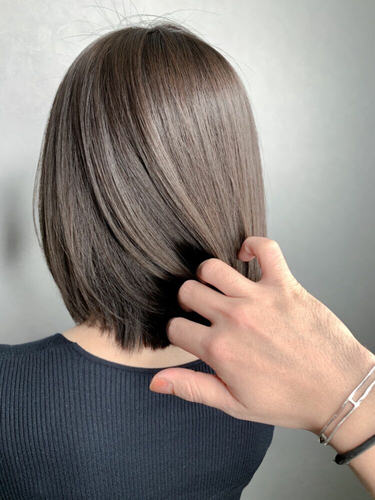 万能カラー グレージュ ミディアムボブ ｗ ワット 新宿 ワットシンジュク Daikiのヘアスタイル情報 Yahoo Beauty