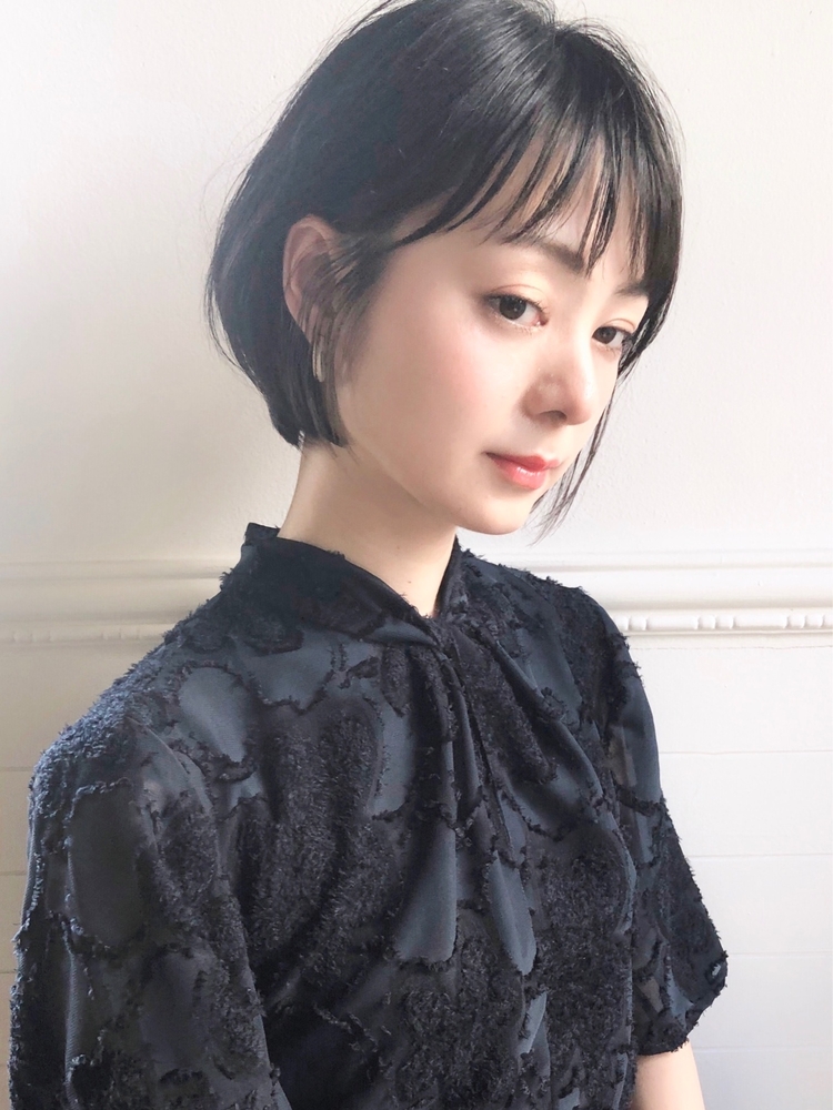 December 大人かわいい暗髪ショートボブ December ディッセンバー 根岸宏幸のヘアスタイル情報 Yahoo Beauty