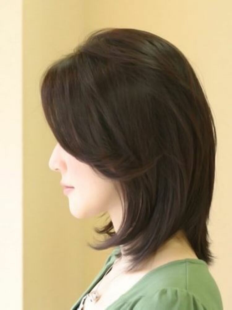 30代40代向けの清楚なミディアムボブ 石川智のヘアスタイル情報 Yahoo Beauty