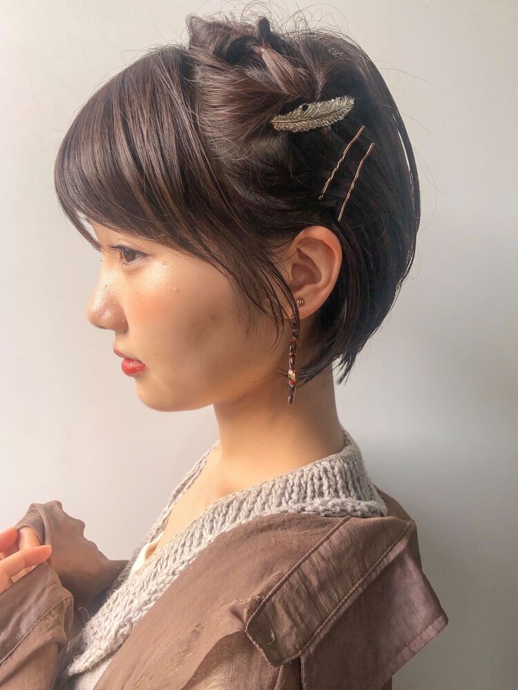 ショートボブで作る簡単可愛いヘアアレンジ Dydi表参道 ディディオモテサンドウ ほんだゆいのヘアスタイル情報 Yahoo Beauty