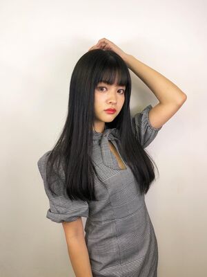 22年夏 黒髪ストレート セミロングの人気ヘアスタイル 髪型 ヘアアレンジ Yahoo Beauty